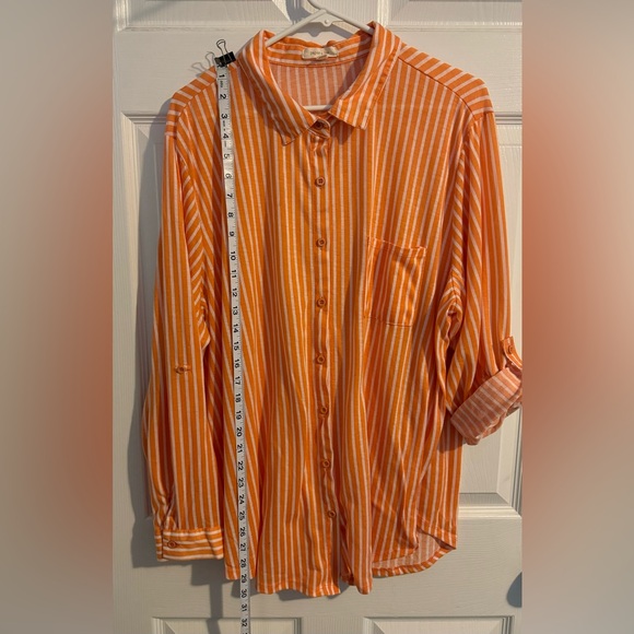 Women’s Coastal Vertical Striped Shirt 3X - Picture 6 of 9